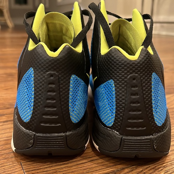💕x2HP💕Nike Air zoom hyperfuse basketball shoe black blue and neon green - Picture 7 of 16